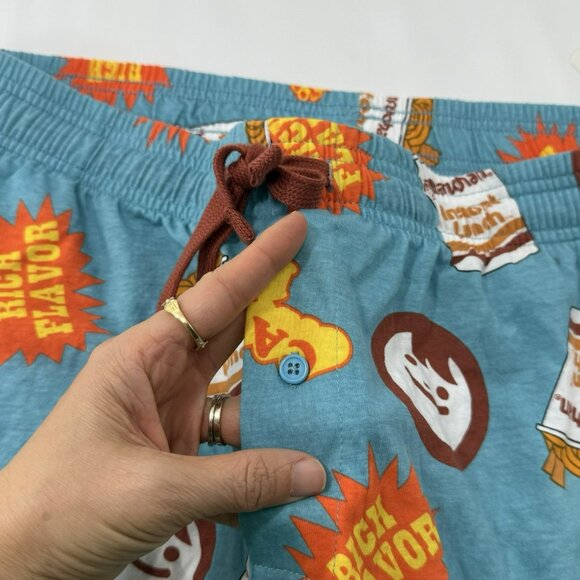 Mad Engine Maruchan Noodles Pajamas Pants Lounge Men Size L Elastic Pattern Logo - Picture 6 of 12